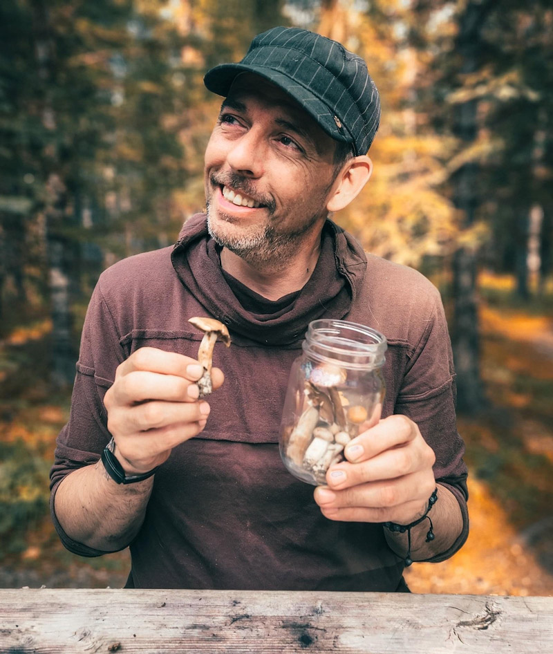 Artist, graphic designer and mushroom enthusiast, Jai Benteau